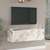 Njësi TV Serit pakoworld melamine mermeri fildish 100x31.5x29.6cm