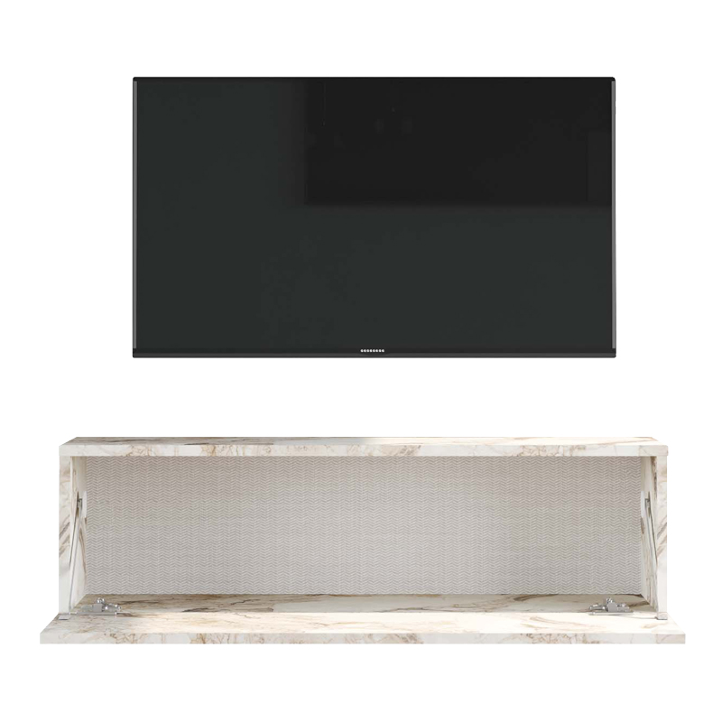 Njësi TV Serit pakoworld melamine mermeri fildish 100x31.5x29.6cm