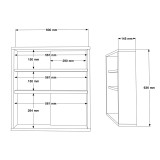 Dollap banjoje Bagno me pasqyrë pakoworld lis 60x14.5x63.6cm