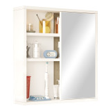 Kabinet banjoje Bagno pakoworld me pasqyrë në nuancë të bardhë 60x14.5x63.6cm