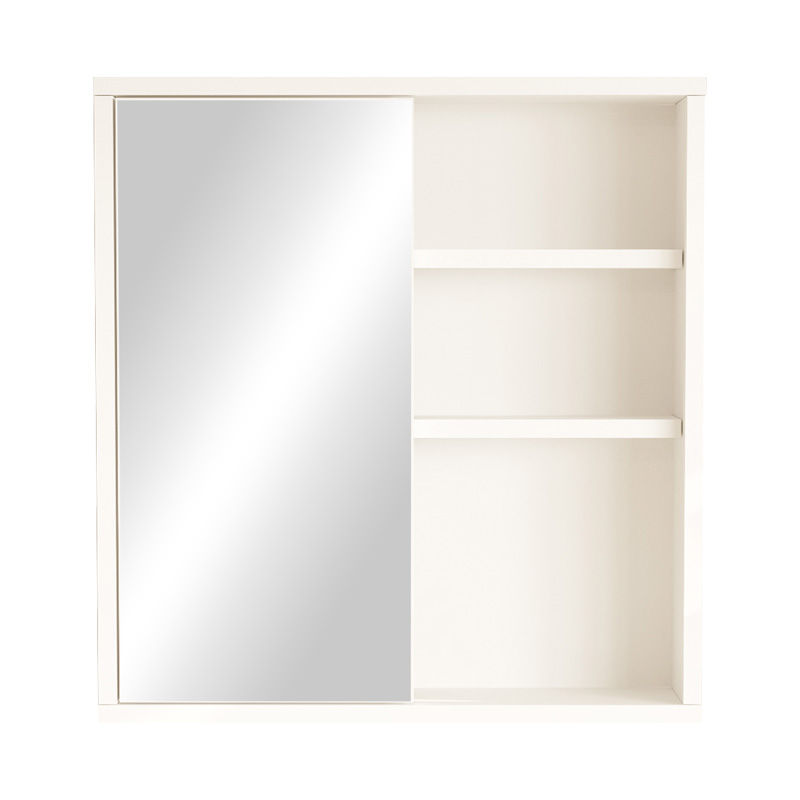 Kabinet banjoje Bagno pakoworld me pasqyrë në nuancë të bardhë 60x14.5x63.6cm