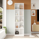 Librari Oteca me 10 rafte pakoworld në nuancë të bardhë 51.1x25.4x180cm