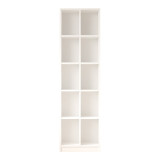 Librari Oteca me 10 rafte pakoworld në nuancë të bardhë 51.1x25.4x180cm