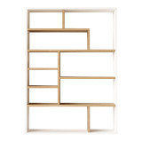 Raft librash Decora pakoworld në lis-nuancë e bardhë 90x22x123.6cm