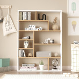 Raft librash Decora pakoworld në lis-nuancë e bardhë 90x22x123.6cm