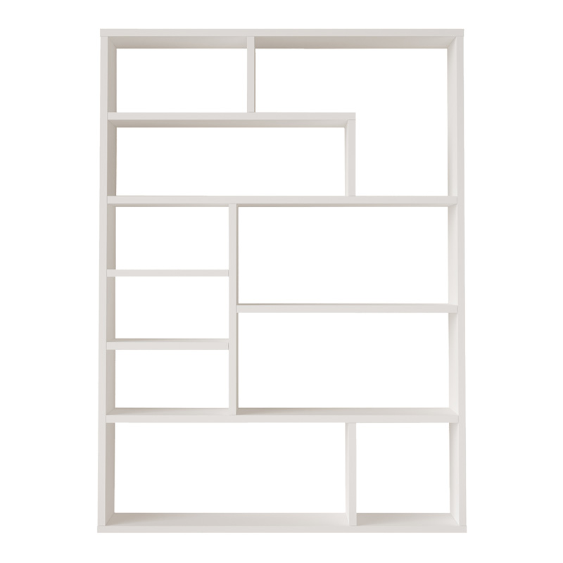 Bibliotekë Decora pakoworld në nuancë të bardhë 90x22x123.6cm