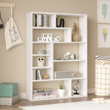 Bibliotekë Decora pakoworld në nuancë të bardhë 90x22x123.6cm
