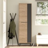Raft këpucësh për 18 palë Scarpiera pakoworld në nuancë natyrale-antracit 57.2x35.5x185.60cm