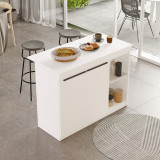 Tavolinë kuzhine-banak Kogile pakoworld në nuancë të bardhë 120x60x88.2cm