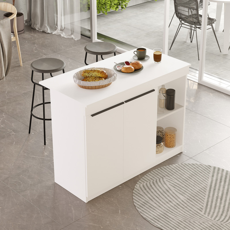 Tavolinë kuzhine-banak Kogile pakoworld në nuancë të bardhë 120x60x88.2cm
