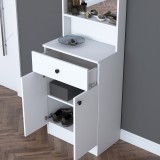 Mobilje hyrjeje Rockder pakoworld melamine e bardhë 60x35.5x182.8cm