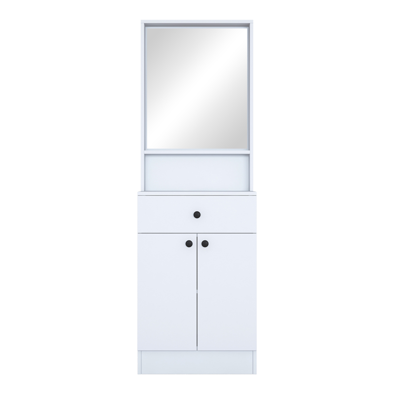 Mobilje hyrjeje Rockder pakoworld melamine e bardhë 60x35.5x182.8cm