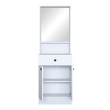 Mobilje hyrjeje Rockder pakoworld melamine e bardhë 60x35.5x182.8cm