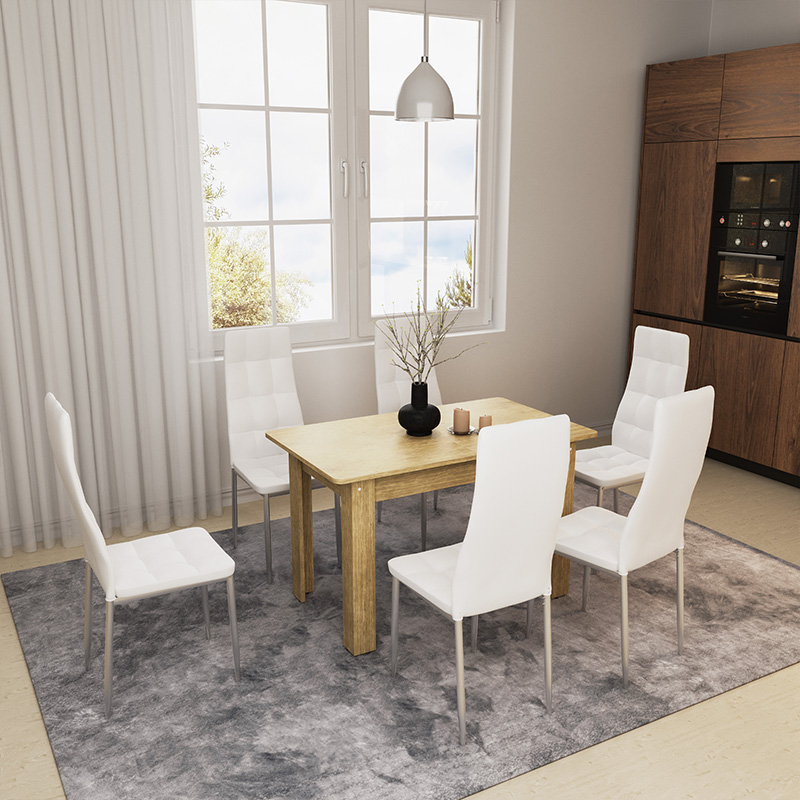 Tavolinë ngrënieje Quiin pakoworld e zgjerueshme SONOMA 120-164x70x73.5cm