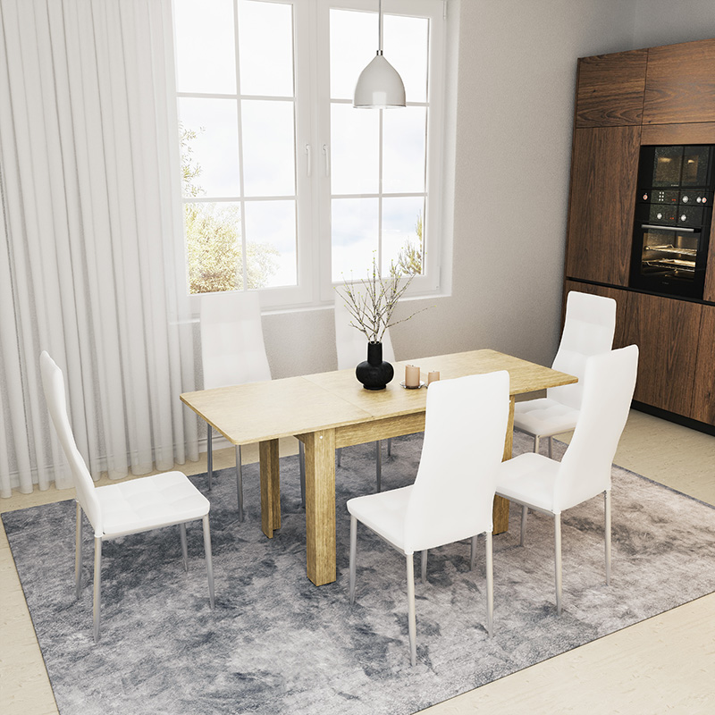 Tavolinë ngrënieje Quiin pakoworld e zgjerueshme SONOMA 120-164x70x73.5cm