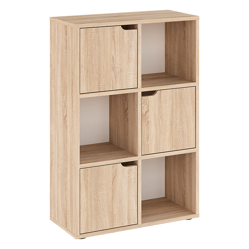 Bibliotekë Bookel pakoworld në ngjyrë sonoma 59.5x27.5x89cm