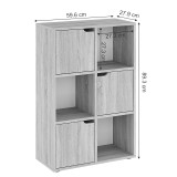 Bibliotekë Bookel pakoworld në ngjyrë sonoma 59.5x27.5x89cm