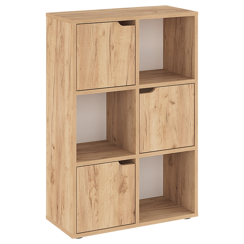 Raft librash Bookel pakoworld në ngjyrë lisi 59.5x27.5x89cm