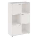 Bibliotekë Bookel pakoworld në ngjyrë të bardhë 59.5x27.5x89cm