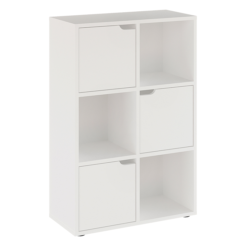 Bibliotekë Bookel pakoworld në ngjyrë të bardhë 59.5x27.5x89cm