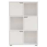 Bibliotekë Bookel pakoworld në ngjyrë të bardhë 59.5x27.5x89cm