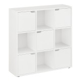 Bibliotekë Bookel pakoworld në ngjyrë të bardhë 88.5x27.5x89.3cm