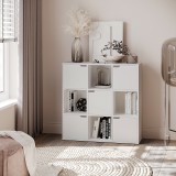 Bibliotekë Bookel pakoworld në ngjyrë të bardhë 88.5x27.5x89.3cm
