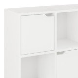 Bibliotekë Bookel pakoworld në ngjyrë të bardhë 88.5x27.5x89.3cm
