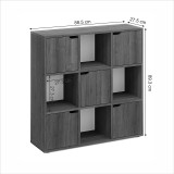 Bibliotekë Bookel pakoworld në ngjyrë të bardhë 88.5x27.5x89.3cm