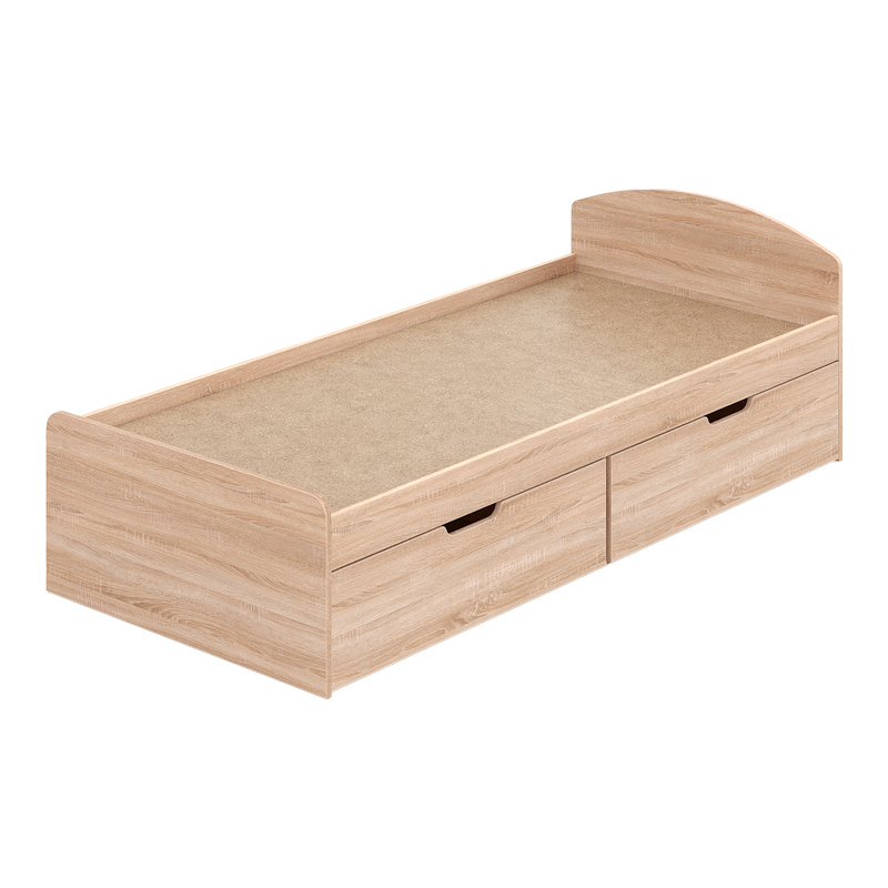 Krevat Regan pakoworld me sirtarë në nuancë lisi 90x200cm