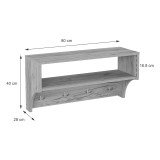 Veshëse palltosh Crosta pakoworld në nuancë lisi 80x28x40cm