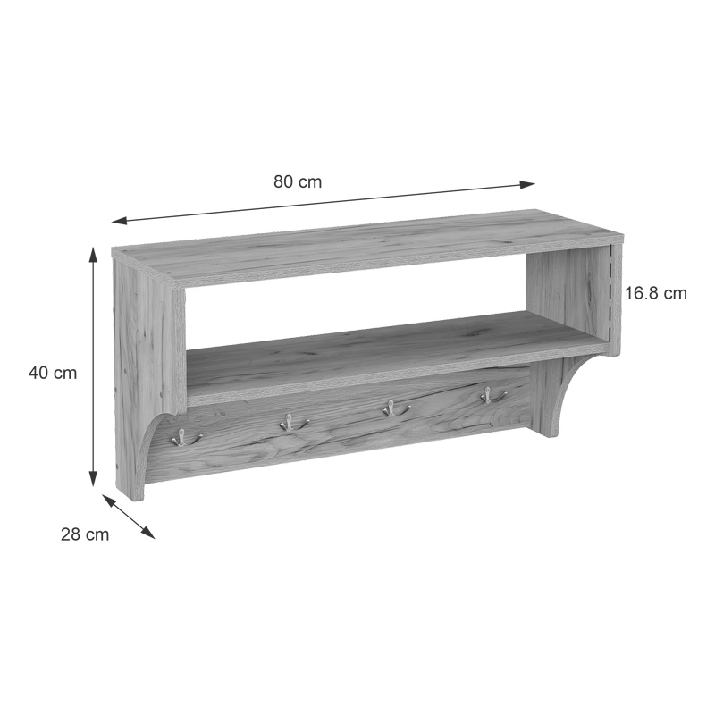 Veshëse palltosh Crosta pakoworld në nuancë lisi 80x28x40cm