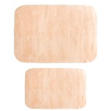 Tapet banjoje PWC-0055 pakoworld set 2 copë mikrofibër rozë 90x60cm