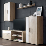 Njësi TV Zafira pakoworld sonoma-e bardhë 190x35x190cm