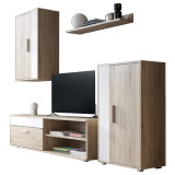 Njësi TV Zafira pakoworld sonoma-e bardhë 190x35x190cm