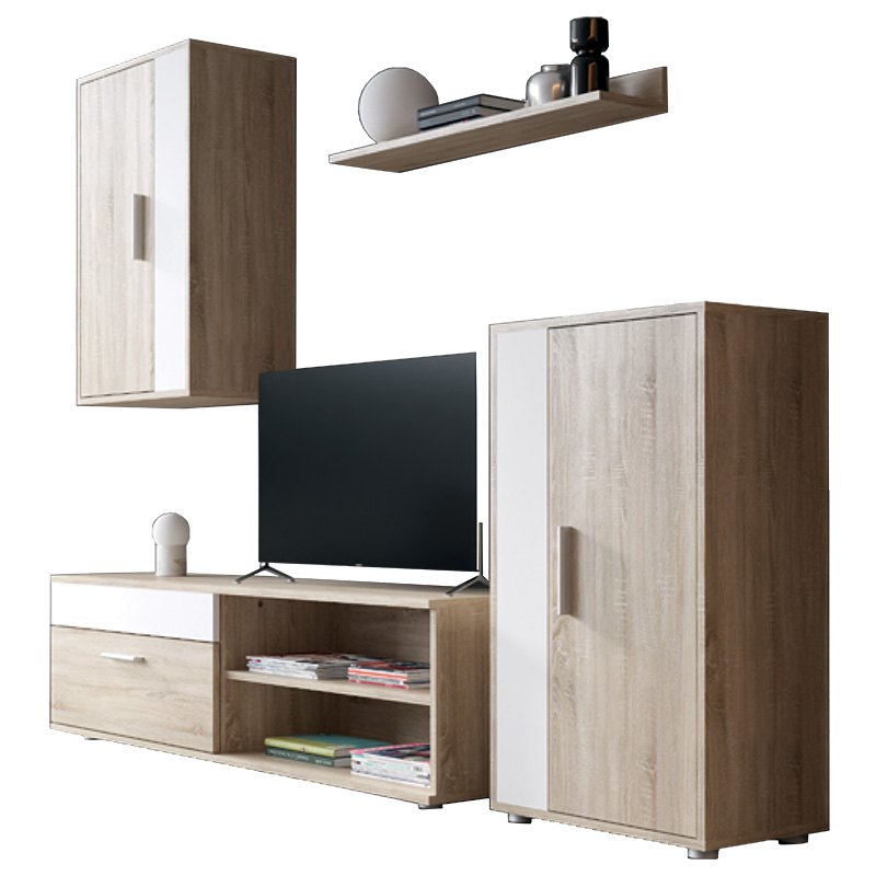 Njësi TV Zafira pakoworld sonoma-e bardhë 190x35x190cm