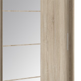 Dollap rrobash Elodie pakoworld me 3 dyer rrëshqitëse me pasqyrë në SONOMA 200x61x216cm