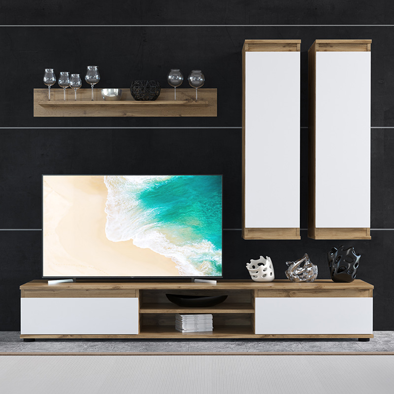 Njësi TV Sandro pakoworld arrë-e bardhë 175x37x160cm