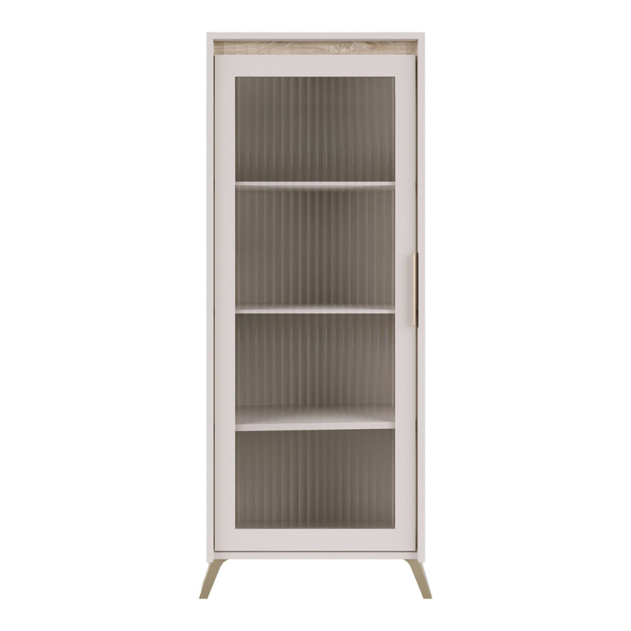 Vitrín Belka pakoworld krem me OAK 55.6x45x152.6cm