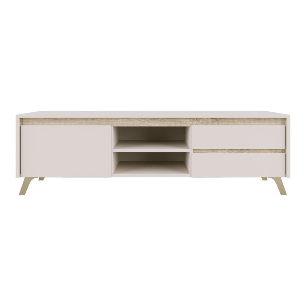 Mbajtëse TV Belka pakoworld krem me OAK 155x45x53.6cm