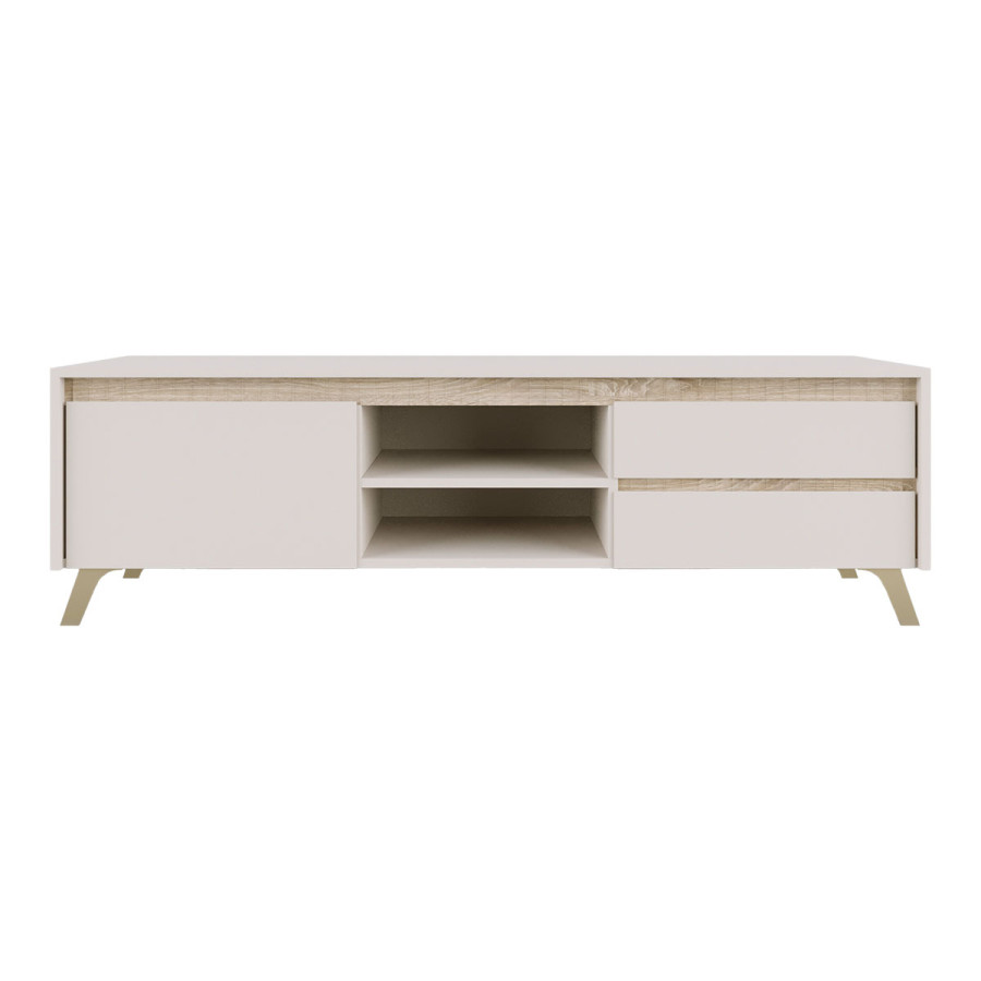 Mbajtëse TV Belka pakoworld krem me OAK 155x45x53.6cm