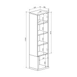 Komplet dhome ndenjeje Norda pakoworld krem me ngjyrë OAK 187x40x58.4cm