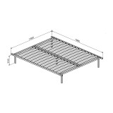 Krevat dopio Lucabel pakoworld krem 160x200cm