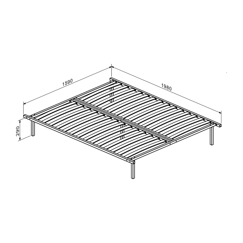 Krevat dopio Lucabel pakoworld krem 160x200cm