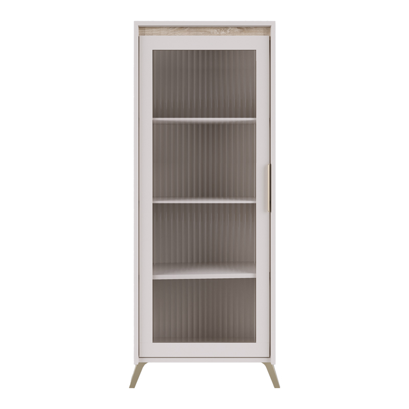 Komplet dhome ndenjeje Belka pakoworld krem me ngjyrë OAK 210x45x152.6cm