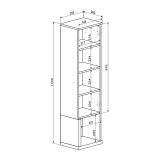 Komplet dhome ndenjeje Norda pakoworld krem me ngjyrë OAK 187x40x58.4cm