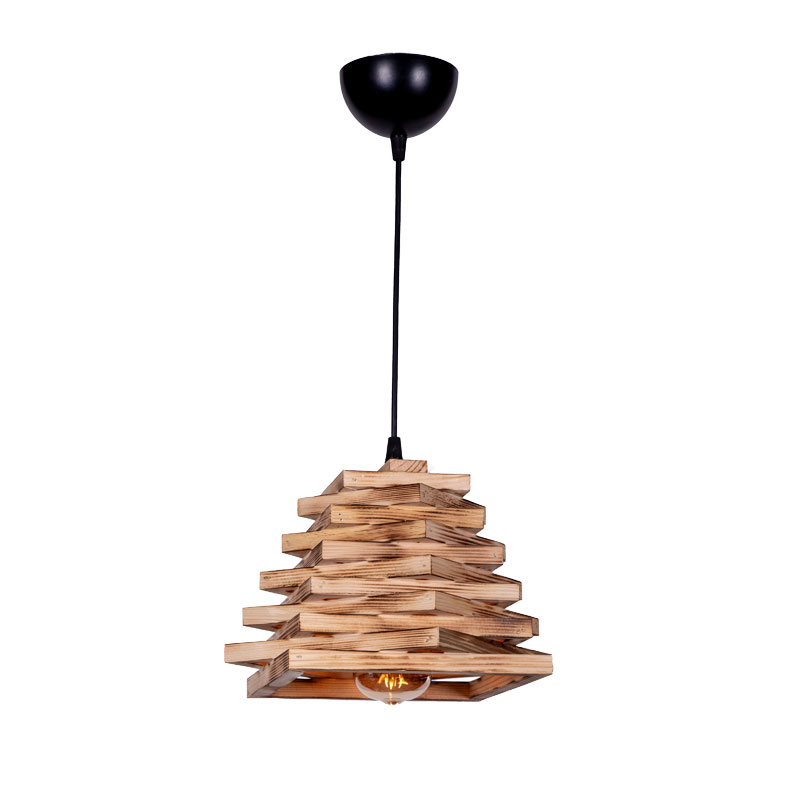 Ndriçues tavani Ava pakoworld E27 natyral-i zi 20x20x65cm