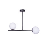 Ndriçues tavani me 2 drita Opedro pakoworld E27 metal i zi 60x30x40cm