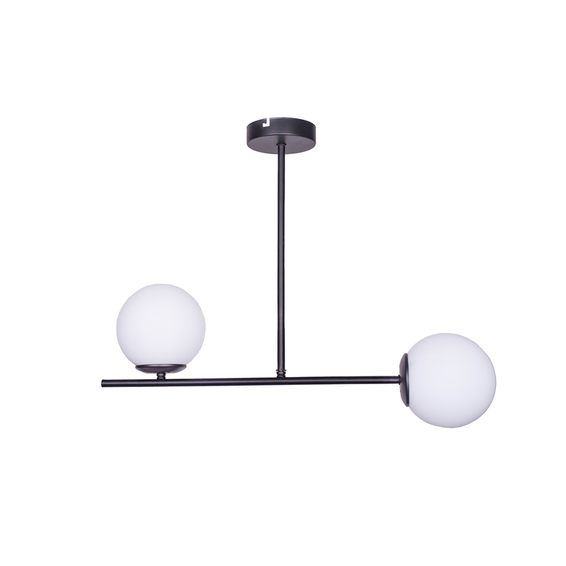 Ndriçues tavani me 2 drita Opedro pakoworld E27 metal i zi 60x30x40cm
