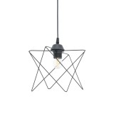 Llambë tavani Langit pakoworld E27 metal i zi 18x18x65cm